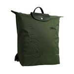 LONGCHAMP Le Pliage M 再生帆布中型折疊後背包/森林綠, , large