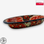 【SOLO歐洲家居】波蘭製 Cerraf 波蘭陶 18.5cm 橢圓小碟 赤霞花語系列, , large