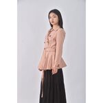 (S) 質感風衣橘色外套二手衣, , large