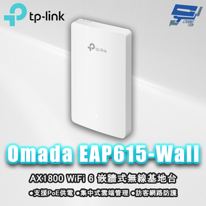 昌運監視器 TP-LINK Omada EAP615-Wall AX1800 WiFi 6 嵌牆式無線基地台