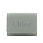 CHLOE' Sense 刺繡標誌小款三折短夾/海灣綠, , large