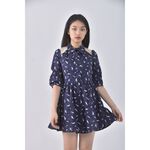(S) superemelala質感拼接藍色洋裝二手衣, , large