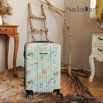 NaSaDen [Green Rabbits]26" Checked Zipper Luggage, , large