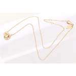 COACH 水鑽及玻璃珍珠連扣圓圈項鍊(金色), , large