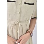 (S) todayful排扣百褶綠色洋裝二手衣, , large