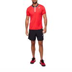 Asics 亞瑟士 男 開襟上衣 網球衣 POLO衫 短袖上衣 運動 訓練 健身 快乾 紅 [2041A134-602], , large