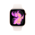 Apple Watch S11 GPS 42mm 曜石黑色鋁金屬錶殼搭黑色運動錶帶 S/M _ 台灣公司貨 + 專用【錶貼 ＆ 錶套】, , large
