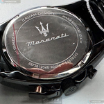 [星晴錶業]MASERATI手錶,46mm,R8873612048黑色錶面黑錶殼深黑色精鋼錶帶款, , large