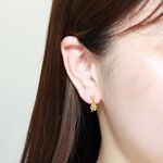 【Angel & Me】Lucky Clover s925 sterling silver 24k gold plated earrings gift, , large