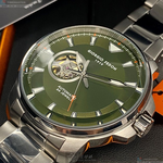 [星晴錶業]GiorgioFedon1919手錶,46mm,GF00120墨綠色錶面銀錶殼銀色精鋼錶帶款, , large
