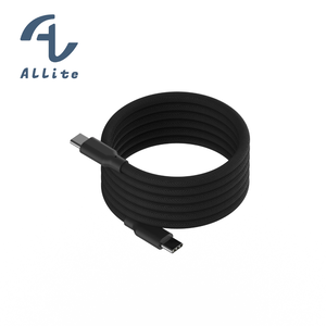 [OneMore Co., Ltd.] Allite Easy Cable Magnetic Storage Braided Fast Charging Cable (USB-C to USB-C) Textured Black
