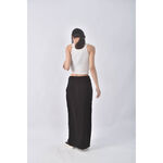 (M) 排扣黑色長裙二手衣, , large