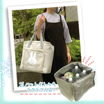 日本進口保冷保溫購物袋-米菲兔-粉紅色-1入, , large