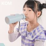 【KOM】夢想系列 台製316不鏽鋼兒童隨身瓶 兒童水壺500ml(附吸管 背帶), , large