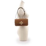 TORY BURCH Eleanor 大標誌長型翻蓋小款二用包/駝色, , large