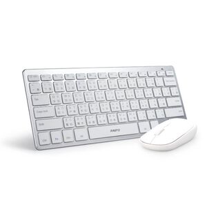 RASTO RZ4 High-end 2.4GHz Wireless Scissor Keyboard and Mouse Set White 78-key thin keyboard + three-stage DPI mouse,  RASTO RZ4 High-end 2.4GHz Wireless Scissor Keyboard and Mouse Set White 78-key thin keyboard + three-stage DPI mouse