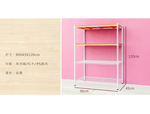 【Y HOUSE】90x45x120cm pine four-layer storage rack rack iron rack - black wood, , large