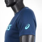 Asics 男女 短袖 T恤 運動 透氣 吸濕 快乾 抗UV 台灣製 延續 深藍 [K31415-50], , large