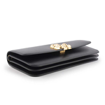 TORY BURCH Eleanor 大標誌牛皮肩背鍊包/手拿包/黑色, , large