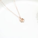 【Angel & Me】Plum flower s925 sterling silver 24k gold plated necklace gift, , large