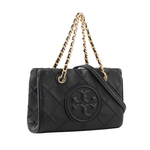 TORY BURCH Fleming 納帕皮革手提/斜背迷你二用托特包/黑色, , large