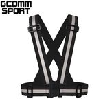 GCOMM SPORT 多用途運動高反光安全背心 反光黑, , large