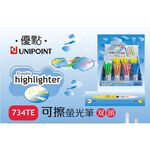 英士ACE 優點  可擦拭雙頭螢光筆-734TE*藍, , large