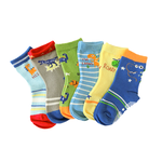 Kaimei Cotton] MIT Made in Taiwan Pure Cotton Anti-Slip Children's Socks Jurassic Park Style 9-13cm-8 Pairs, , large