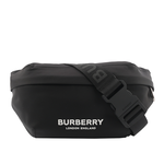 BURBERRY Logo 標誌尼龍 Sonny腰包/黑色, , large