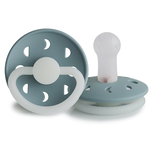 FRIGG Moon Phase - Round Silicone Pacifier - Stone Blue Night - Size 2, , large