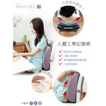 【格藍傢飾】驅蚊防蟎毛巾布舒壓護脊椎墊+腰靠墊+護頸枕  記憶綿 記憶枕 護腰靠墊 辦公椅靠墊 腰靠 腰枕 坐椅靠墊, , large