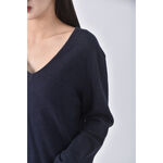 (S) giordano ladies質感羊毛V領藍色長袖上衣二手衣, , large