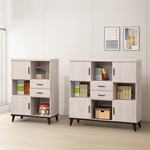 【唯熙傢俱】凱熙橡木白2.7尺收納櫃, , large