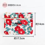 日本製 【Passage Bois】山茶花 雙層拉鍊化妝包, , large