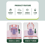 Kiyodo彈跳吸管水壺-1L-灰黑色-2支, , large
