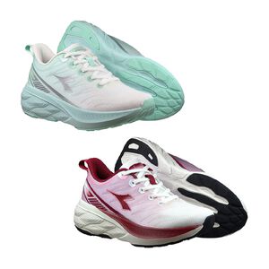 DIADORA迪亞多那 勁速輕量慢跑鞋 女運動鞋 女鞋 透氣 舒適 緩衝 厚底 吸震 回彈 足弓支撐 止滑 白綠 白紅