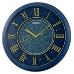 SEIKO 精工 十二星座 兩段式自動燈光 指針式掛鐘 QHA013L, , large