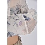 (S) amy company質感花紋白色短袖上衣二手衣, , large