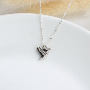 【Angel & Me】Love Hummingbird s925 sterling silver necklace Valentine Day gift