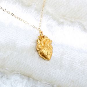 【Angel & Me】真心 掏心 愛心 心臟 s925 純銀厚鍍24k金 項鍊