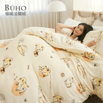 BUHO 極柔暖法蘭絨兩用毯被床包雙人加大四件組-(多款任選), , large