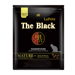 【拉拉寵物小舖】LaPetz 樂倍 黑酵母 貓飼料 熟齡貓配方 1.3公斤 The Black