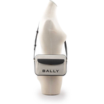 BALLY Bar Daniel 帆布及皮革口袋斜背包/自然色/黑色, , large