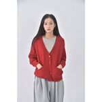 (L) la pensee質感羊毛純羊毛紅色外套二手衣, , large