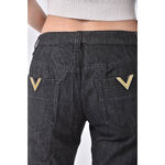 (XL) red valentino丹寧牛仔寬版黑色長褲二手衣, , large