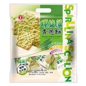 Spirulina Scallion Crackers