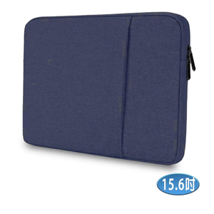 15.6-inch LB13B Urban Minimalist Series iPad/Mac/Tablet/Laptop Front Zipper Pocket Protective Sleeve (Deep Blue)
