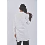 (XL) 長版排扣白色襯衫上衣二手衣, , large