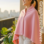 [GraphenePower] 石墨烯輕便兩用披肩毯(附收納袋) - 粉紅, , large