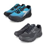 DIADORA迪亞多那 避震慢跑男鞋 男運動鞋 大尺碼 寬楦 反光 透氣 耐用 緩震 穩定 吸震 回彈 止滑 黑藍 黑, , large